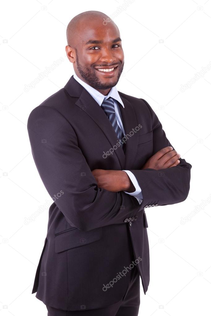 African American business man with folded arms