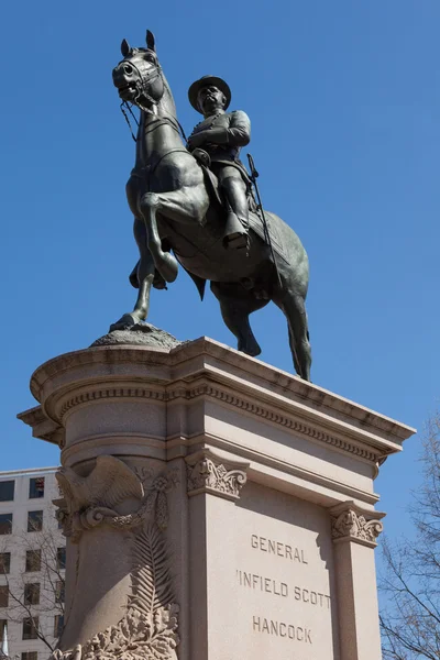 Obecné winfield scott hancock ve Washingtonu dc — Stock fotografie