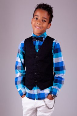 sevimli bir Afro-Amerikan çocuk portresi