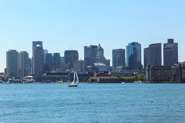 Skyline de Boston desde East Boston, Massachusetts — Foto de Stock