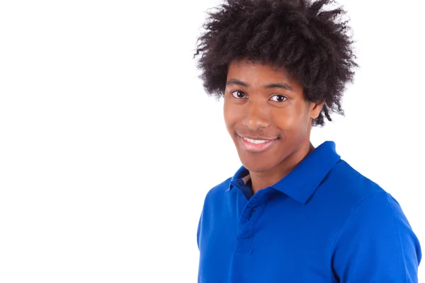 Portré, fiatal afroamerikai férfi - fekete közelről — Stock Fotó