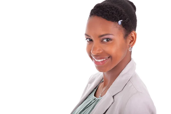 Retrato en la cabeza de una joven mujer de negocios afroamericana —  Fotos de Stock
