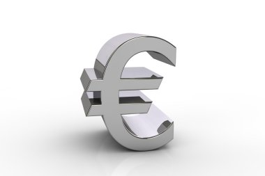 3D euro para birimi simgesi