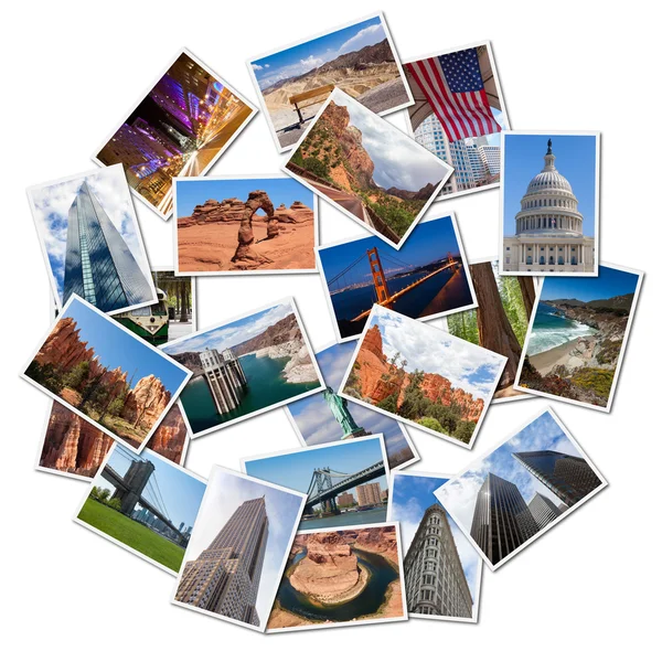 USA berömda landmärken och landskap foto collage — Stockfoto