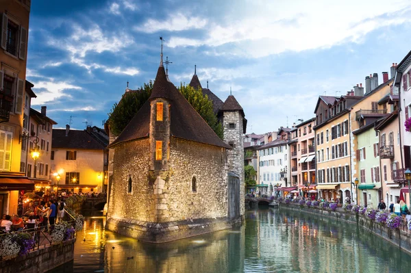 Palais de l'isle by night in Annecy - France — Stock Photo, Image