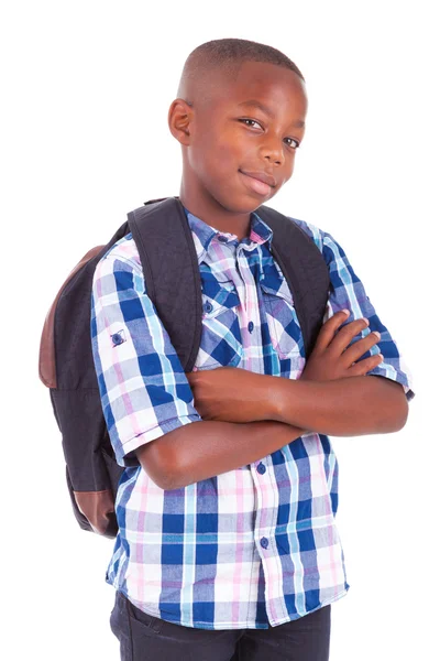 Niño de escuela afroamericano - Gente negra — Foto de Stock