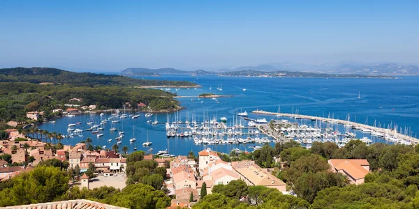 View of Porquerolles island marina in France — Stock Photo, Image