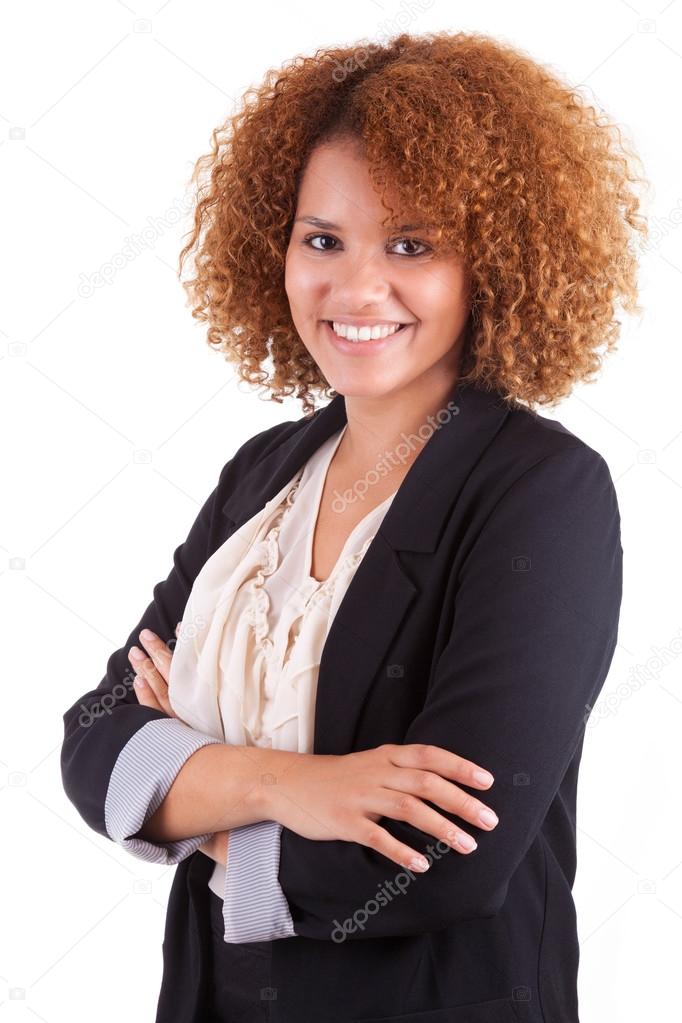 Portrait of a young african american business woman - Black peop