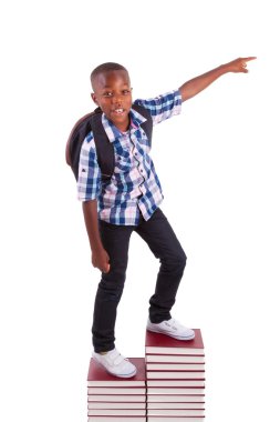 Afro-Amerikan okul boy - siyah insanlar