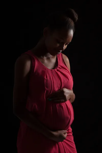 Pregnant African American woman - Black people - Black people Stock Image