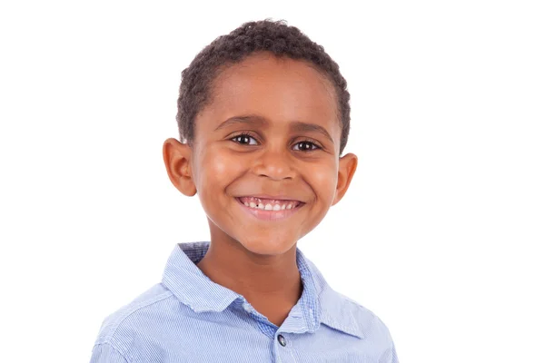 Africký americký chlapec vypadá - černí lidé — Stock fotografie