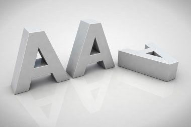 3D render AAA financial credit notation clipart