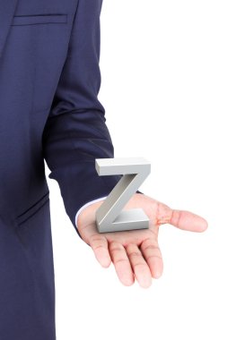 3d mektup elinde tutan adam iş palm