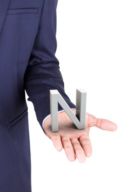 3d mektup elinde tutan adam iş palm