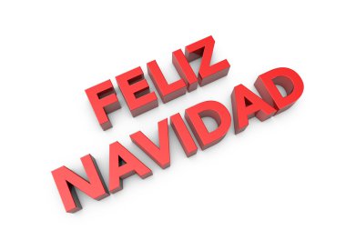 3D oluşturulan bilgisayar feliz navidad metin