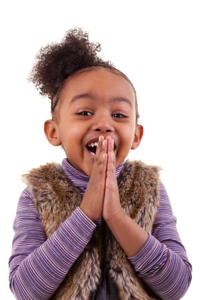 Porträt eines kleinen afrikanisch-amerikanischen Mädchens - schwarze Menschen — Stockfoto