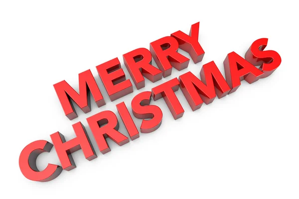 3d computer generated Merry christmas text — Stock Photo, Image