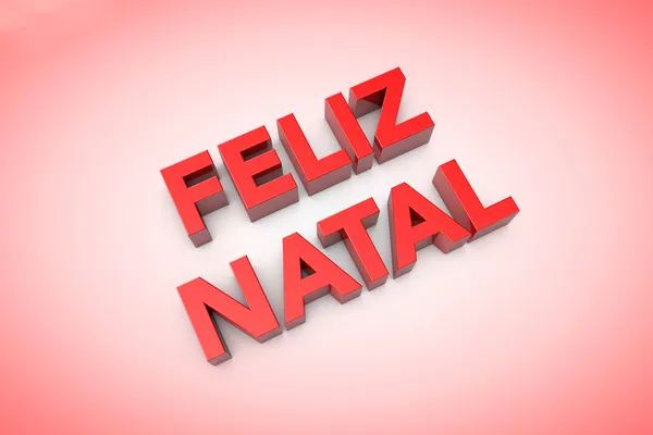 3d ordenador generado feliz texto natal — Foto de Stock