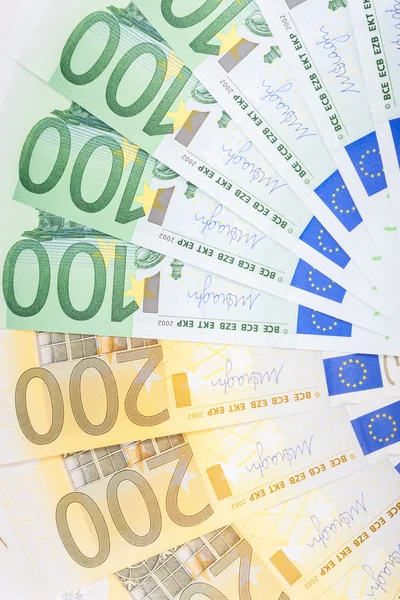 Euro banknotes spread over the floor - European currency — Stock Photo, Image