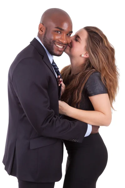 Portrait of a young happy mixed couple — Stock Photo, Image