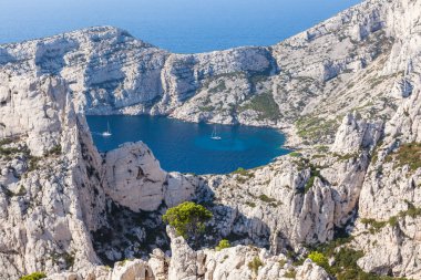 Calanques Marsilya ve Güney Fransa içinde cassis yakınındaki