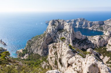 Calanques Marsilya ve Güney Fransa içinde cassis yakınındaki