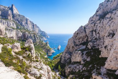 Calanques Marsilya ve Güney Fransa içinde cassis yakınındaki