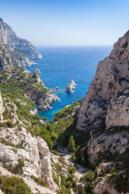 Calanques Marsilya ve Güney Fransa içinde cassis yakınındaki