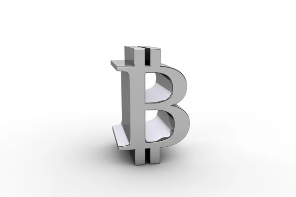 3D render bitcoin pénznem szimbólum — Stock Fotó