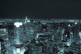Картина, постер, плакат, фотообои "aerial night view of manhattan skyline - new york - usa", артикул 48310495