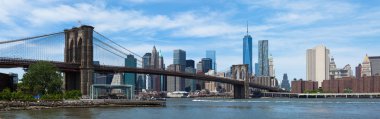 panoramik yeni yor aşağı manhattan ve brooklyn Köprüsü