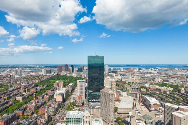 Vista aérea do horizonte de Boston - Massachusetts - EUA — Fotografia de Stock