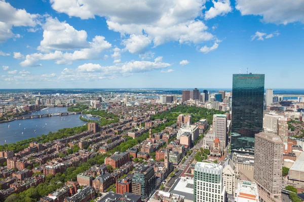 Vista aérea do horizonte de Boston - Massachusetts - EUA — Fotografia de Stock