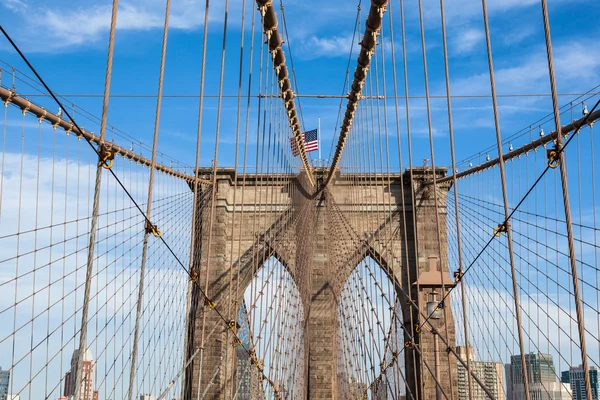 Ponte de Brooklyn em Nova Iorque - EUA — Fotografia de Stock