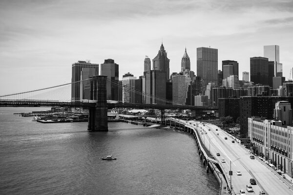 View of lower Manhattan in New York - USA