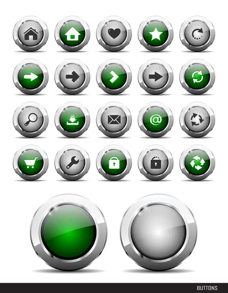 Web buttons pack — Stock Vector