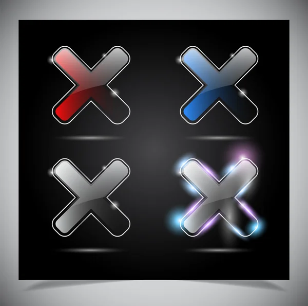 Verre brillant icône transparente — Image vectorielle
