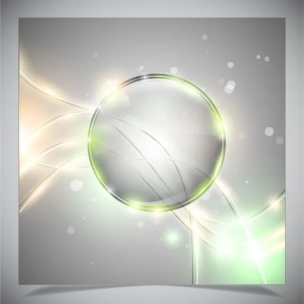 Üveg fényes gömb. Absztrakt háttér — Stock Vector