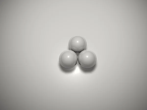 Palle bianche. Illustrazione rendering 3d — Foto Stock