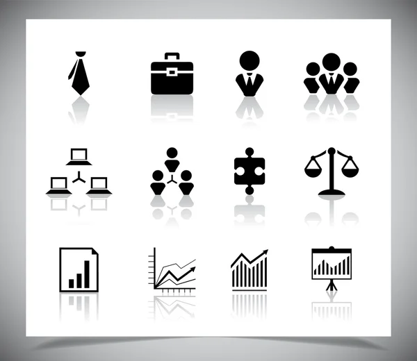 Set of business icons — Stock Vector