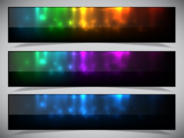 parlak soyut afiş koleksiyonu.