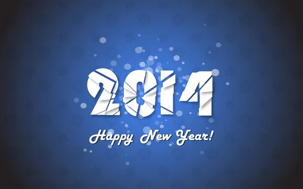 Feliz año nuevo 2014 Diseño de texto . — Vector de stock