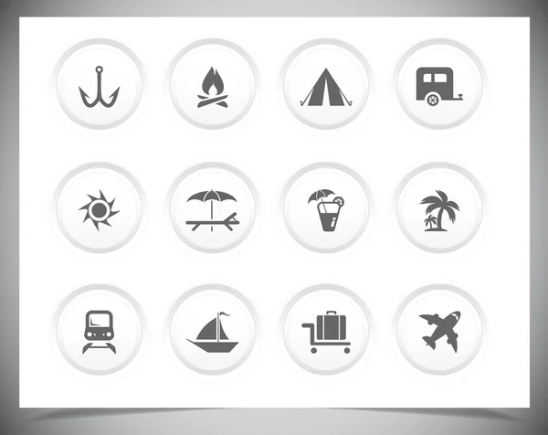 Vector vacation Icons — Stock Vector