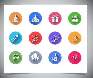 düz renk düğme kümesi.