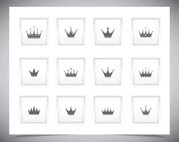 Set of crowns — Stock Vector