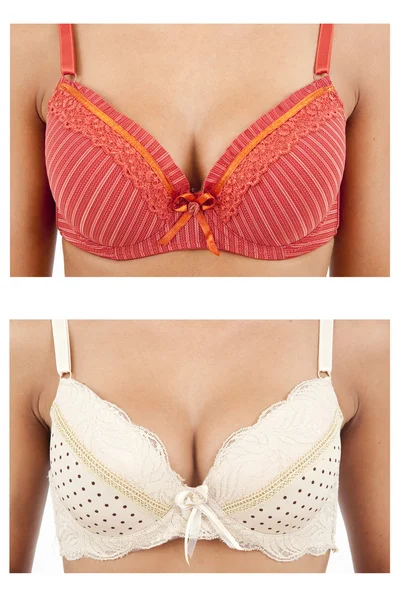 Breast in bra — Stock Photo, Image