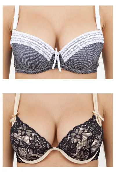 Breast in bra — Stock Photo, Image