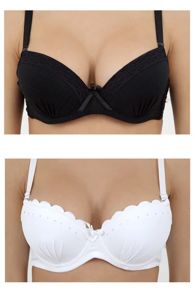 Breast in bra — Stock Photo, Image