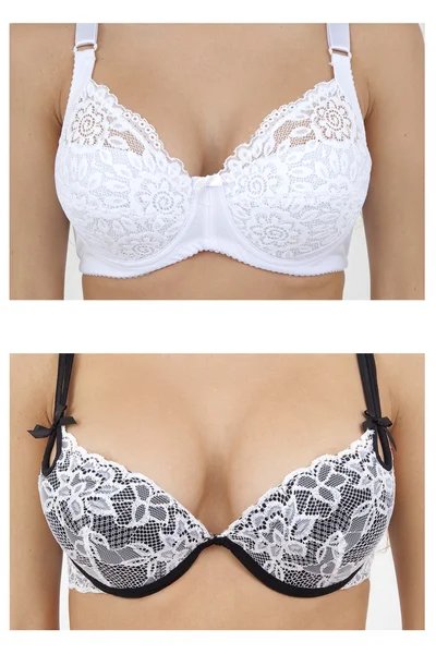 Breast in bra — Stock Photo, Image