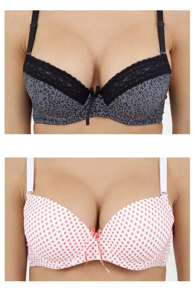 Breast in bra — Stock Photo, Image